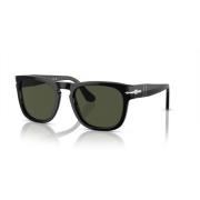 Persol Svart/Grön Solglasögon Black, Unisex