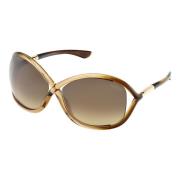 Tom Ford Transparent brun solglasögon Brown, Dam