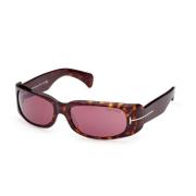 Tom Ford Corey Sunglasses in Dark Havana/Bordeaux Brown, Unisex