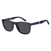 Tommy Hilfiger Matte Blue/Grey Solglasögon TH 2042/S Blue, Herr