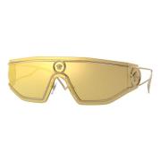 Versace Gold Shield Sunglasses Yellow, Herr