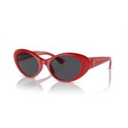 Versace Röd/mörkgrå solglasögon Red, Dam