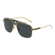 Dolce & Gabbana Miami Sunglasses Gold/Dark Grey Yellow, Herr