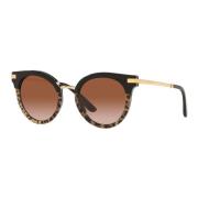 Dolce & Gabbana Solglasögon i Spotted Black/Brown Shaded Brown, Dam