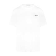 Alexander McQueen Logo T-Shirt i Mid Weight Jersey White, Herr