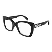 Alexander McQueen Svarta glasögonbågar Black, Unisex