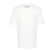 Brunello Cucinelli T-shirts och Polos med broderad logotyp White, Herr
