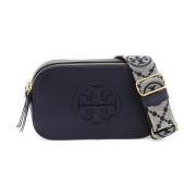 Tory Burch Miller Crossbodyväska i Grained Läder Blue, Dam