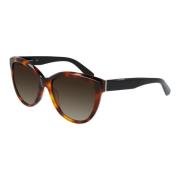 Calvin Klein Havana/Brown Shaded Sunglasses Multicolor, Dam