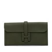 Hermès Vintage Pre-owned Laeder kuvertvskor Green, Dam