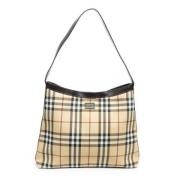 Burberry Vintage Pre-owned Canvas handvskor Beige, Dam