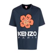 Kenzo Blå Blomtryck T-shirt Blue, Herr