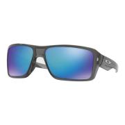 Oakley Double Edge Sunglasses Grey Smoke/Prizm Sapphire Gray, Herr