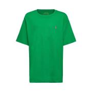 Ralph Lauren Grön T-shirt - Signaturbroderad Ponny Green, Dam