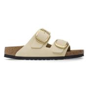 Birkenstock Klassiska Big Buckle Nubuck Läder Sandaler - Ecru Beige, D...