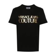 Versace Jeans Couture Svart Logotyp T-shirt Multicolor, Herr
