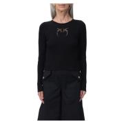 Pinko Round-neck Knitwear Black, Dam