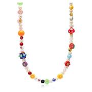 Nialaya Men's Fruity Pearl Choker with Assorted Beads Multicolor, Herr