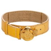 Louis Vuitton Vintage Pre-owned Laeder armband Yellow, Dam