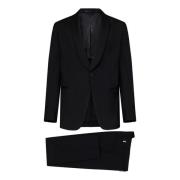 Low Brand Single Breasted Suits Black, Herr