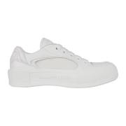 Alexander McQueen Vit Sneaker Tyg Gomm White, Dam