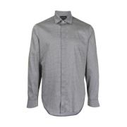 Emporio Armani Formell Skjorta med Örn-Motiv Gray, Herr