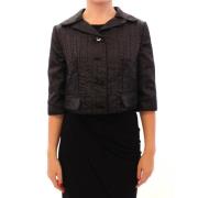 Dolce & Gabbana Svart Kort Bolero Shrug Jacka Kappa Black, Dam