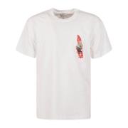 JW Anderson Gnome Chest Grafisk T-shirt White, Dam