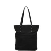 Salvatore Ferragamo Pre-owned Pre-owned Canvas totevskor Black, Dam