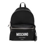Moschino Ryggsäck med logotyp Black, Herr