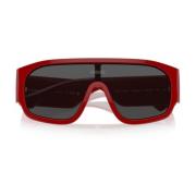 Versace Retro Logo Oversized Occhiali da sole Sunglasses Red, Dam
