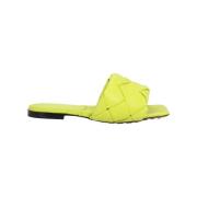 Bottega Veneta Vintage Pre-owned Laeder sandaler Yellow, Dam