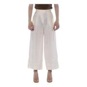 Manila Grace Cropped Trousers Beige, Dam