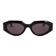 Bottega Veneta Ovala solglasögon med djärva volymer - Svart Black, Dam