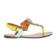 Dolce & Gabbana Flat Sandals Multicolor, Dam