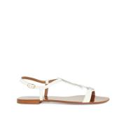 Dolce & Gabbana Flat Sandals White, Dam