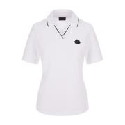 Moncler Polo Shirts White, Dam