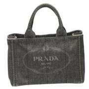 Prada Vintage Pre-owned Denim totevskor Black, Dam