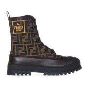 Fendi Lace-up Boots Brown, Dam