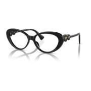 Versace Cat-Eye Glasögon med Medusa Medaljonger Black, Dam