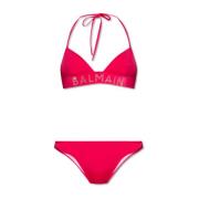 Balmain Bikini med logotyp Pink, Dam