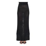 Tommy Jeans Maxi Skirts Black, Dam