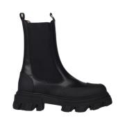 Ganni Cleated Mid Chelsea Boot Black, Dam