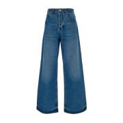 Jacquemus Stor De-Nimes Bomulls Jeans Blue, Dam
