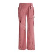 Blumarine Wide Trousers Pink, Dam