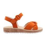 Paul Green Platta sandaler för kvinnor Orange, Dam