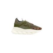 Versace Pre-owned Pre-owned Tyg sneakers Green, Dam