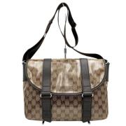 Gucci Vintage Pre-owned Tyg axelremsvskor Brown, Dam