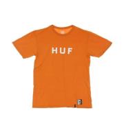 HUF Essentials Logo Rust Streetwear T-Shirt Orange, Herr
