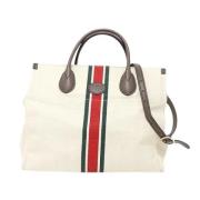 Gucci Vintage Pre-owned Canvas totevskor White, Dam